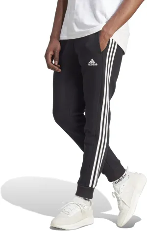 adidas Mens Essentials Fleece Striped Joggers Training Casual Comfort Technology - Blue