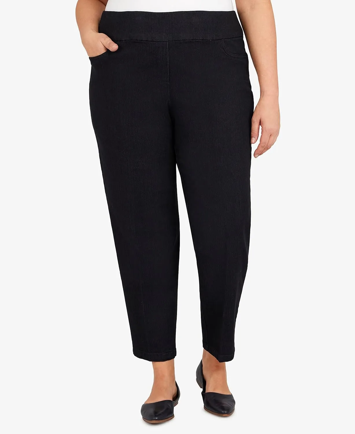 Alfred Dunner Womens Plus-Size Super Stretch Mid-Rise Short Length Pant