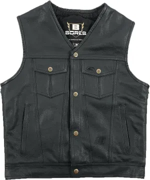 Bores Sunride 6 Wide Neck Leather Vest, Black