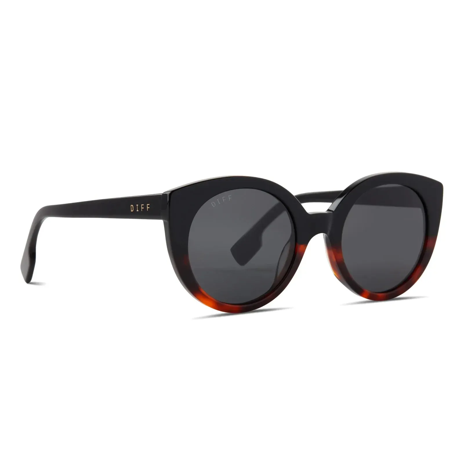 Diff Eyewear - Emmy - Dark Tortoise Grey Sunglasses