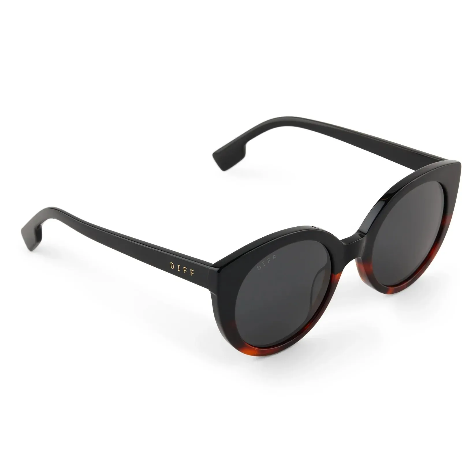 Diff Eyewear - Emmy - Dark Tortoise Grey Sunglasses