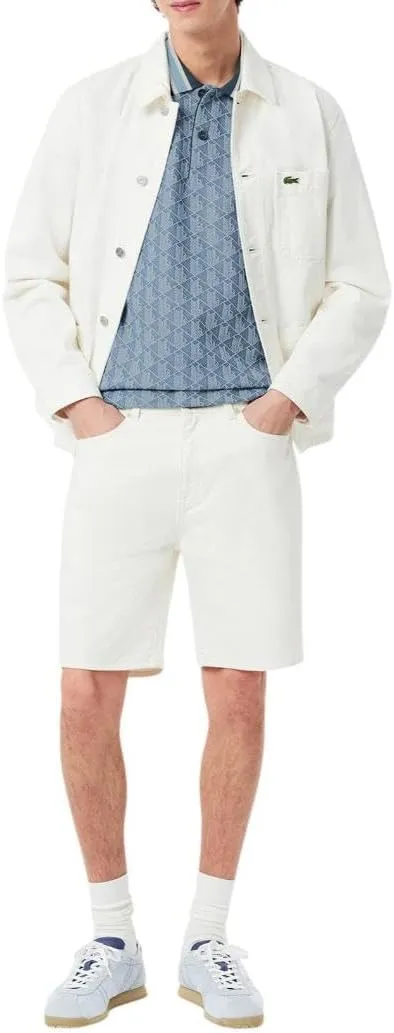 Lacoste Men's Contrast Collar Monogram Polo Shirt