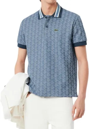 Lacoste Men's Contrast Collar Monogram Polo Shirt