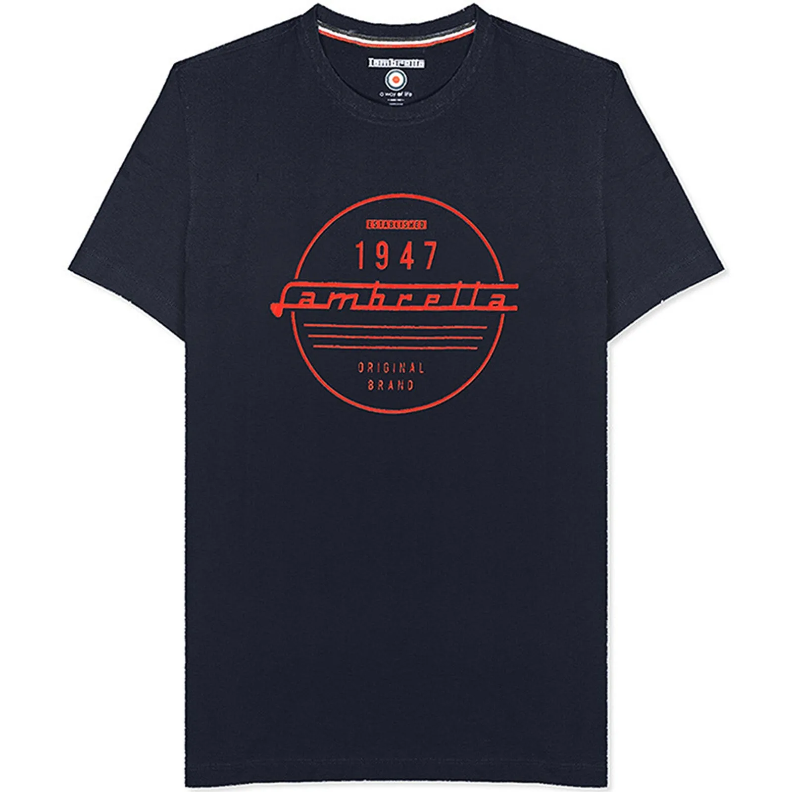 Lambretta Mens 47 Script Graphic T-Shirt - Navy