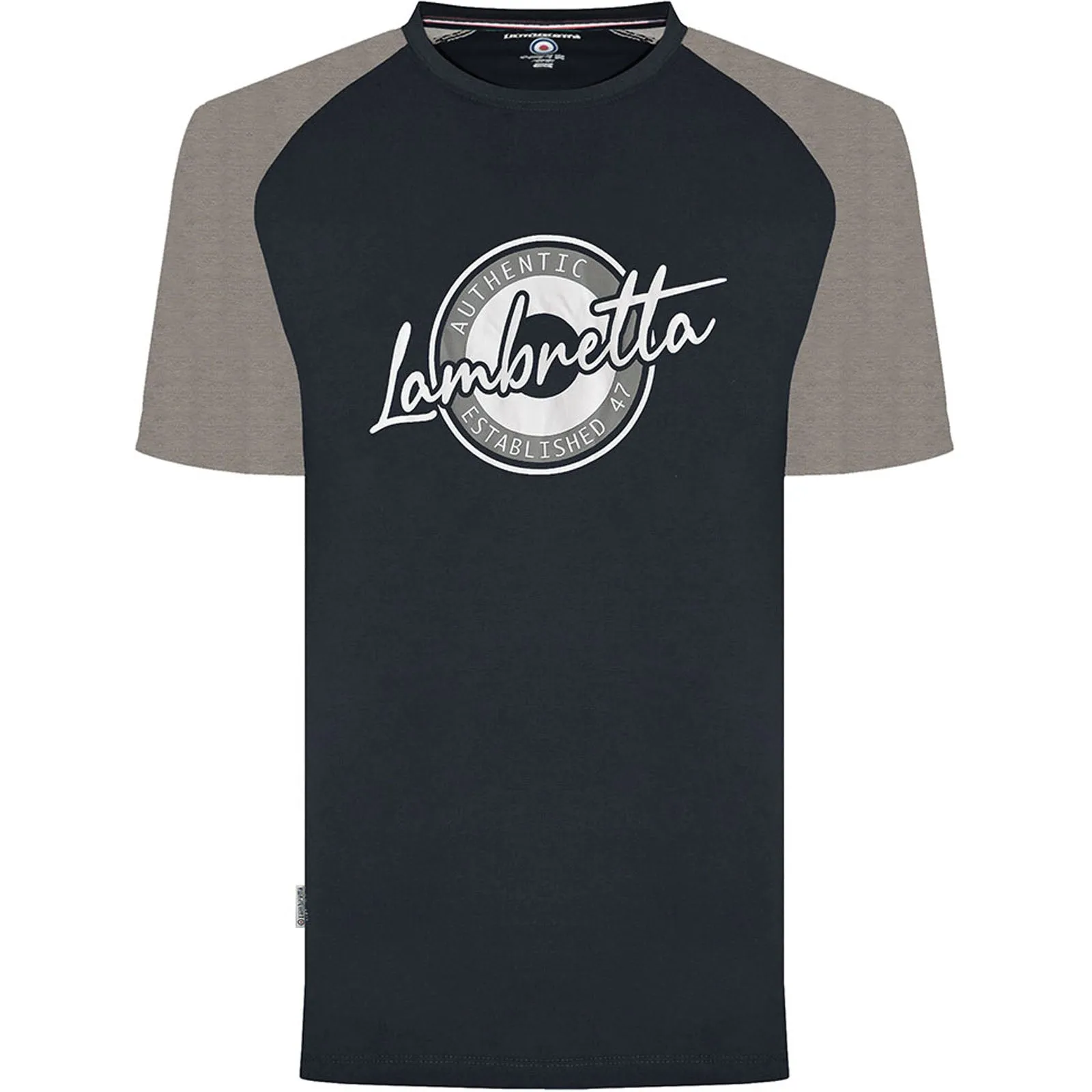 Lambretta Mens Authentic Raglan T-Shirt - Navy