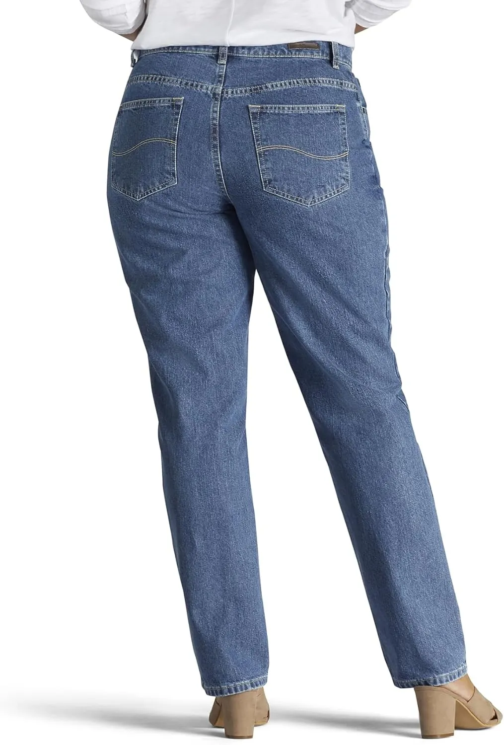 Lee Women's Plus Size Relaxed Fit All Cotton Straight Leg Jean