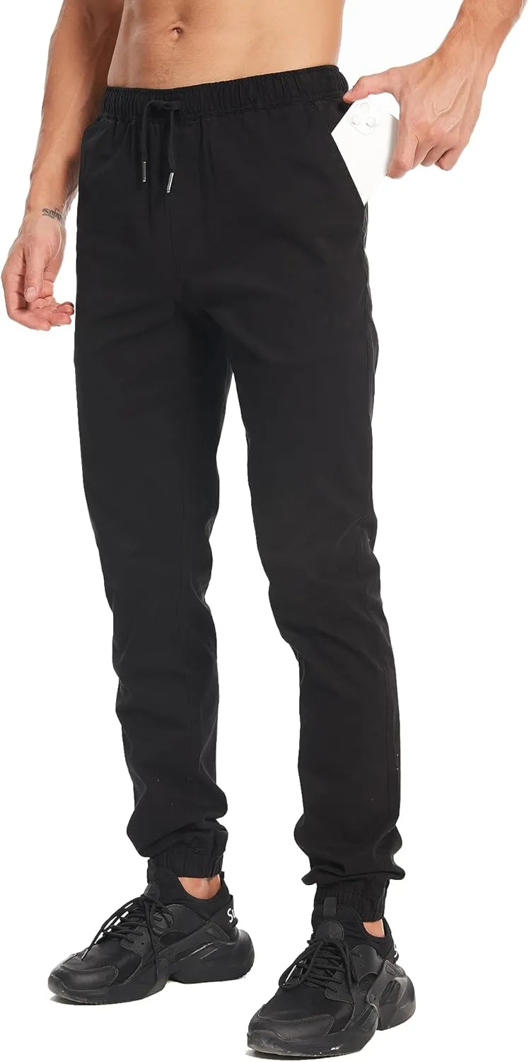 Men's 34"&36" Inseam Cotton Casual Jogger Pants