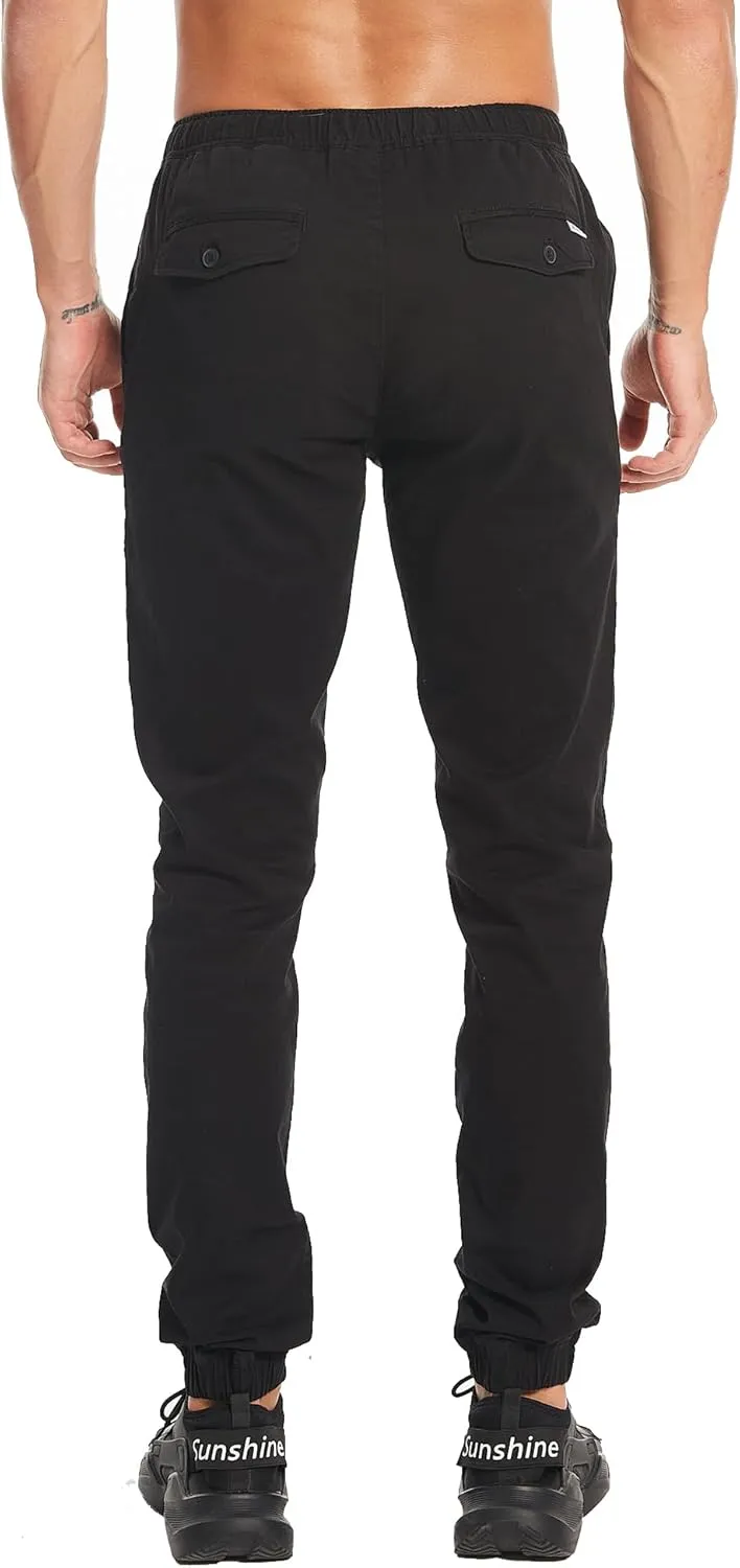 Men's 34"&36" Inseam Cotton Casual Jogger Pants