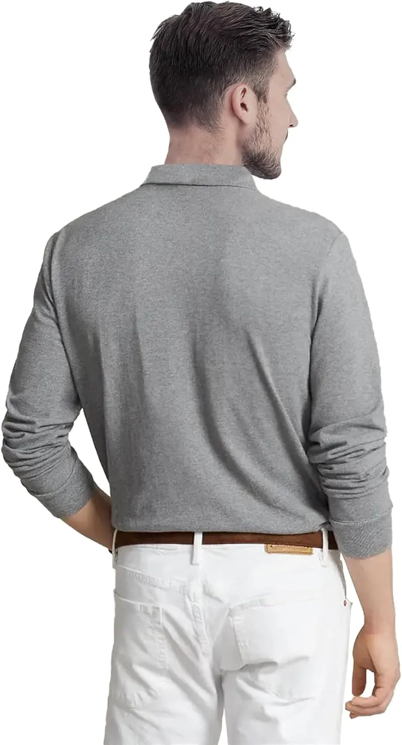Men's Custom Slim Fit Polo Shirt Short Sleeve for Outdoor Golf Tennis Polo 2 Buttons Tops-Proudly of U.S Polo