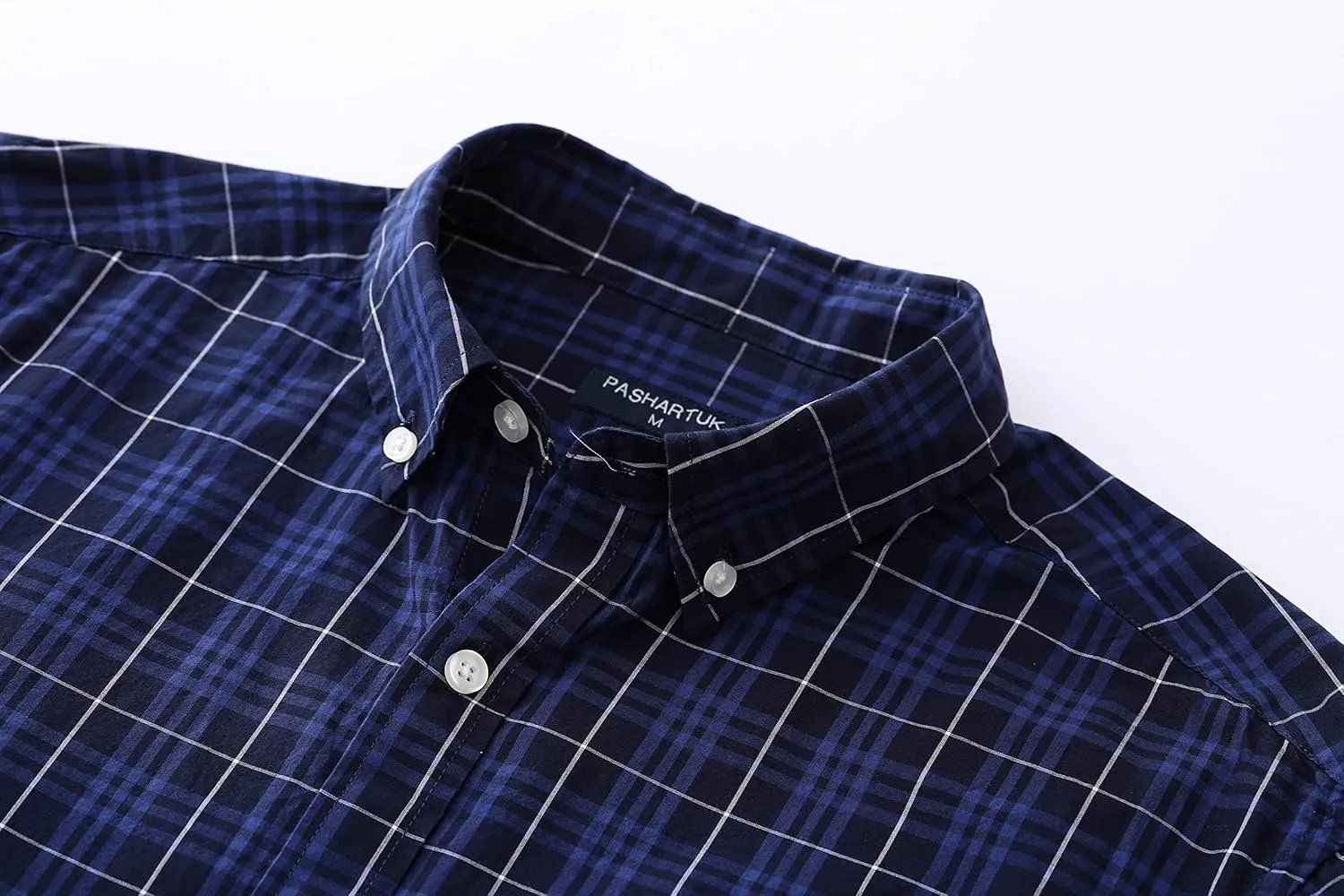 PASHARTUK Cotton Regular Fit Mens Long Sleeve Shirts Button Down Shirts for Men