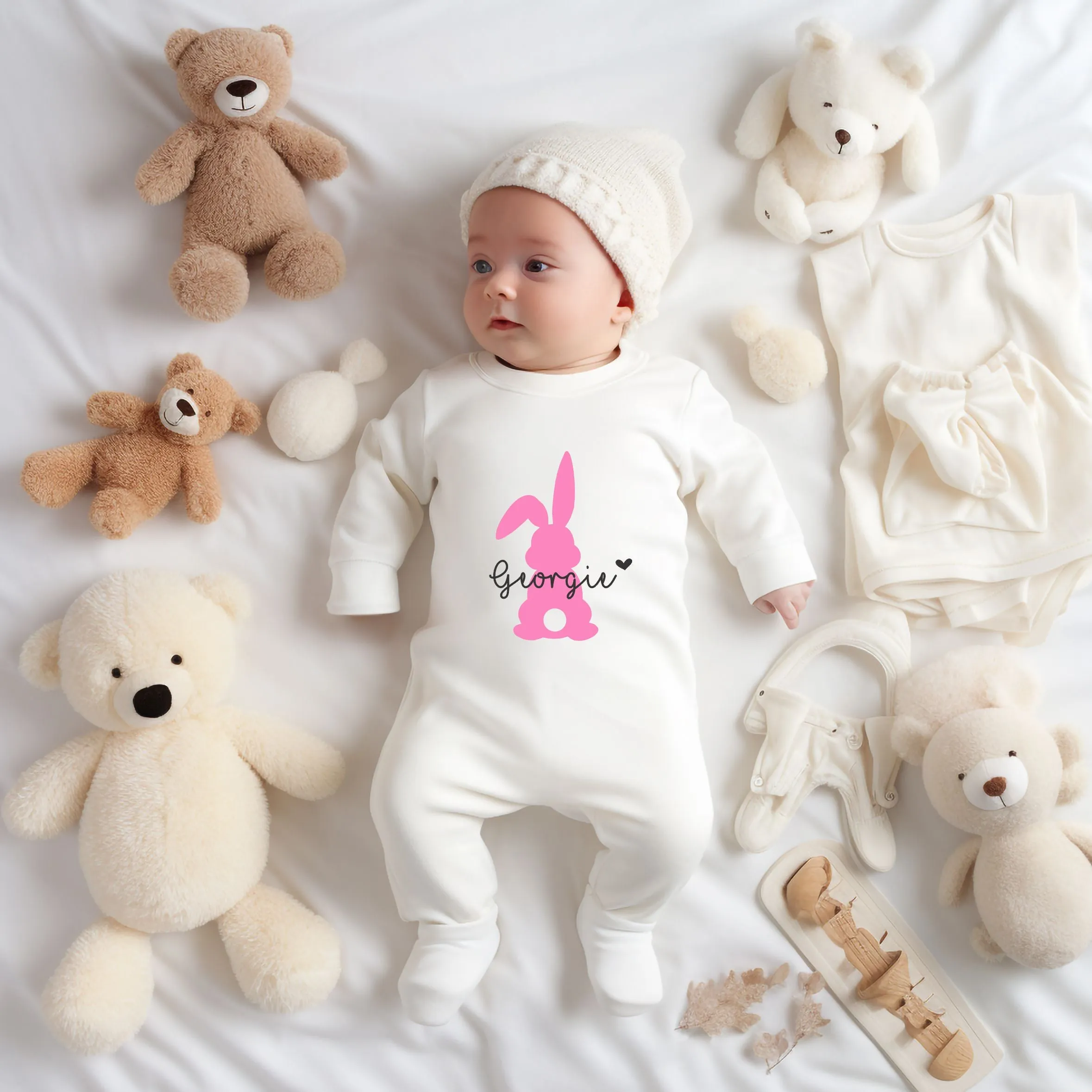 Personalised Easter Outfit Baby Girl / Boy First Easter 1st Easter - Easter Rompersuit , Vest or T-shirt