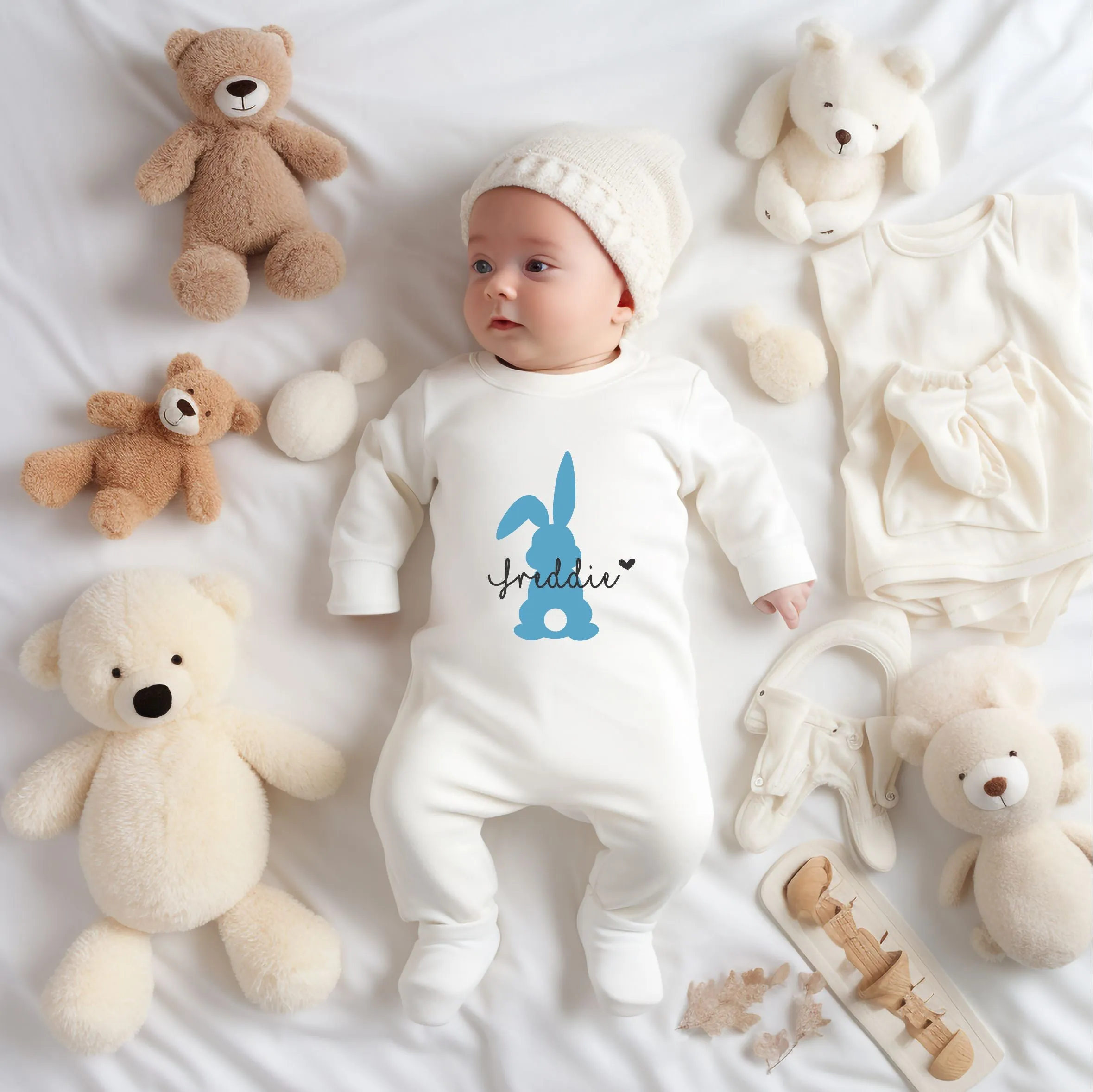 Personalised Easter Outfit Baby Girl / Boy First Easter 1st Easter - Easter Rompersuit , Vest or T-shirt
