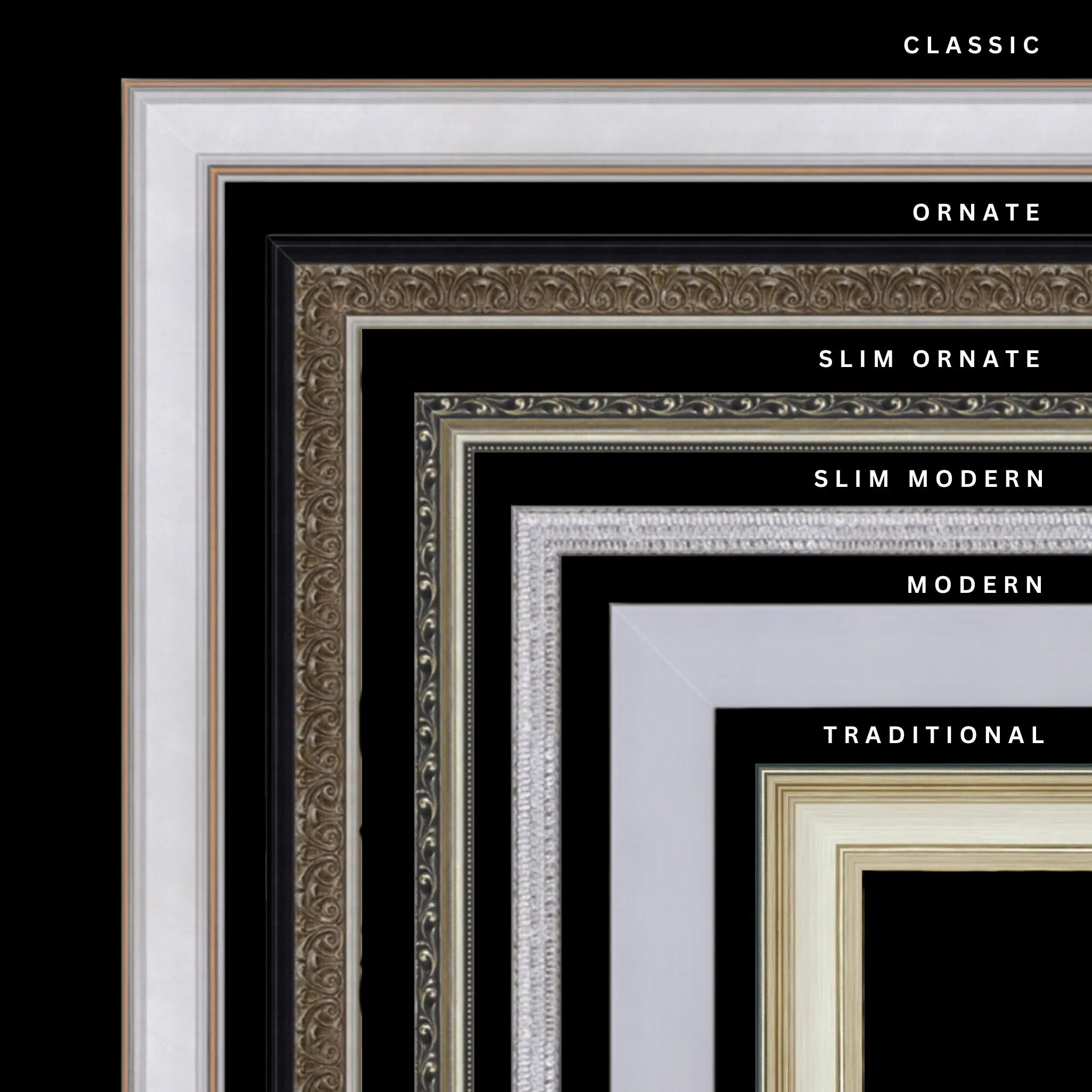Silver 47x39 Picture Frame Ornate Traditional Classic Antique