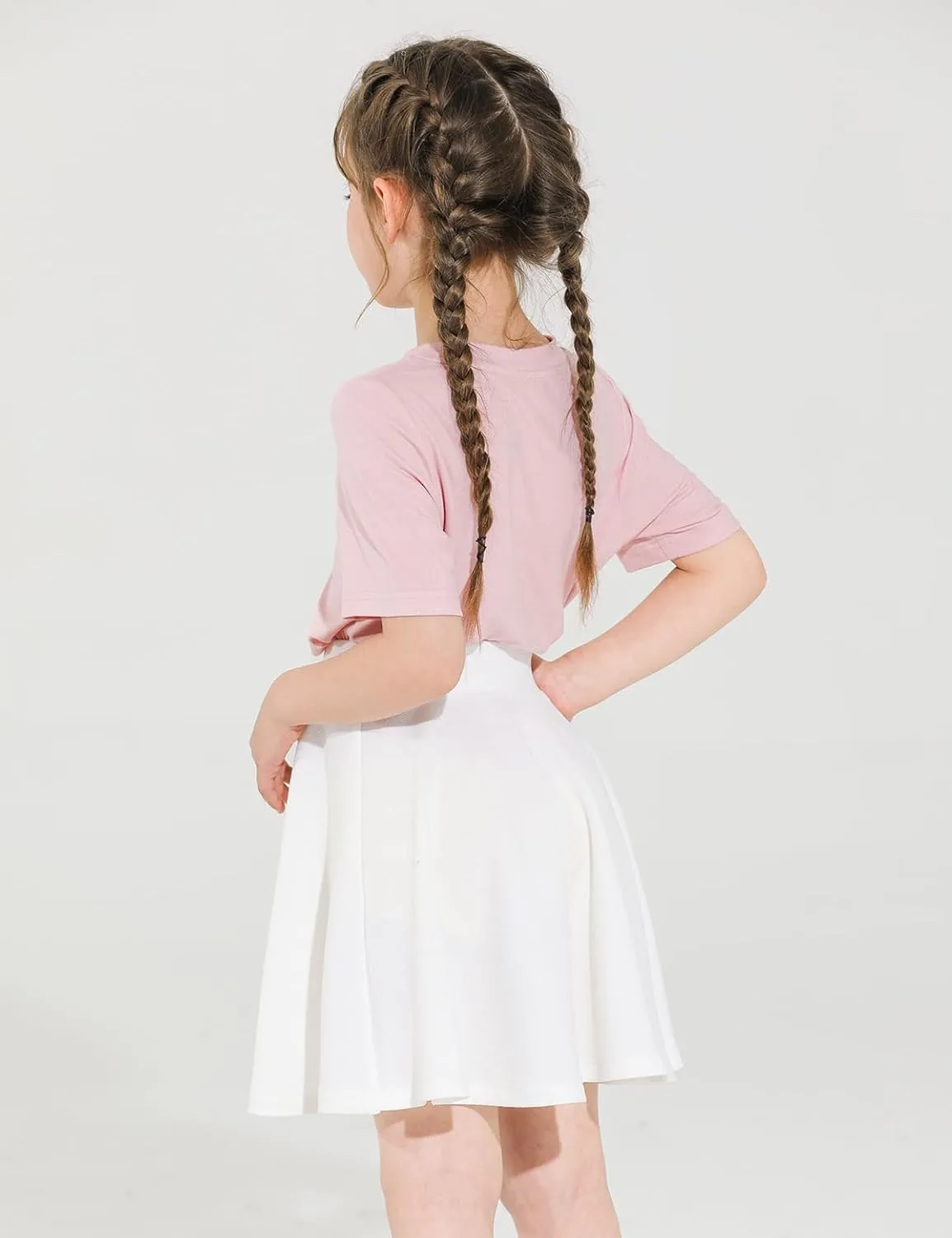 Skirt for Girls,Uniform Pleated Skater Skirts Kids Casual Mini Flare Plain