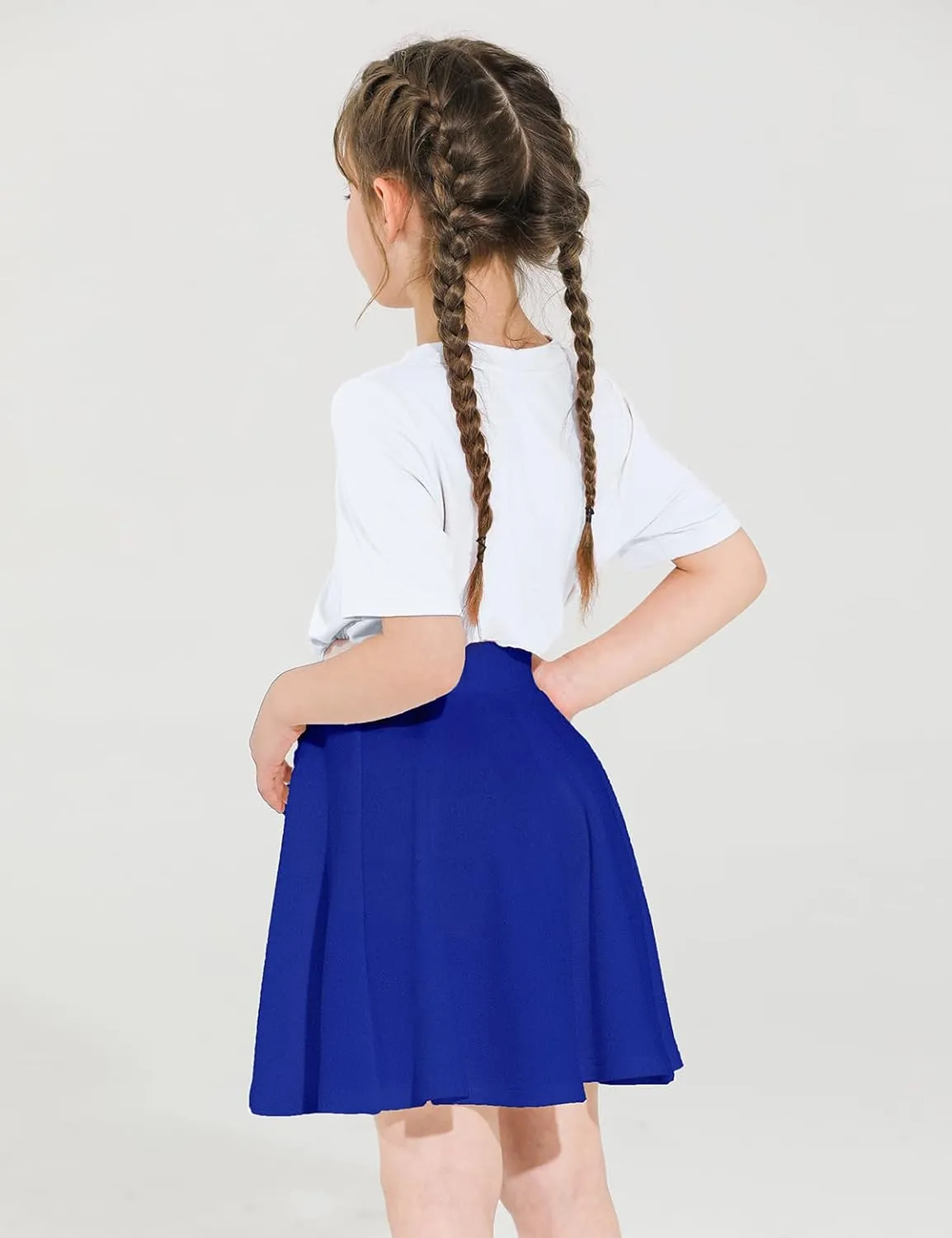 Skirt for Girls,Uniform Pleated Skater Skirts Kids Casual Mini Flare Plain