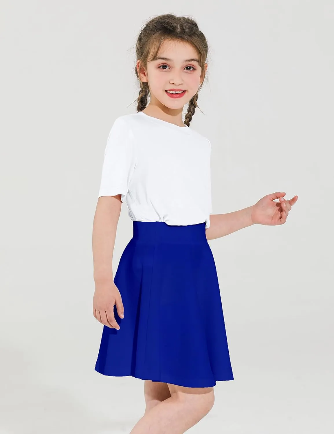 Skirt for Girls,Uniform Pleated Skater Skirts Kids Casual Mini Flare Plain