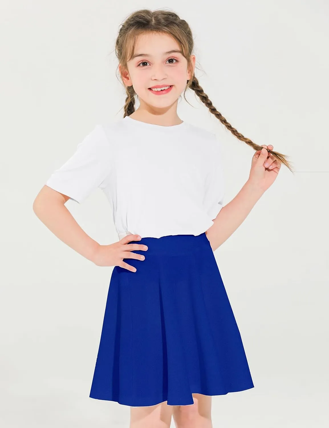 Skirt for Girls,Uniform Pleated Skater Skirts Kids Casual Mini Flare Plain