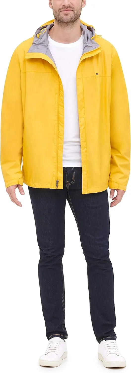 Tommy Hilfiger Men's Lightweight Breathable Waterproof Hooded Jacket