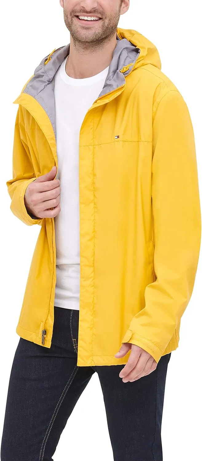 Tommy Hilfiger Men's Lightweight Breathable Waterproof Hooded Jacket