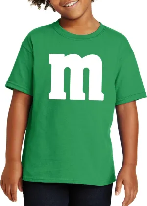 Veracco Letter M Halloween Costumes Youth T_Shirt Funny Halloween Team Group T-Shirt