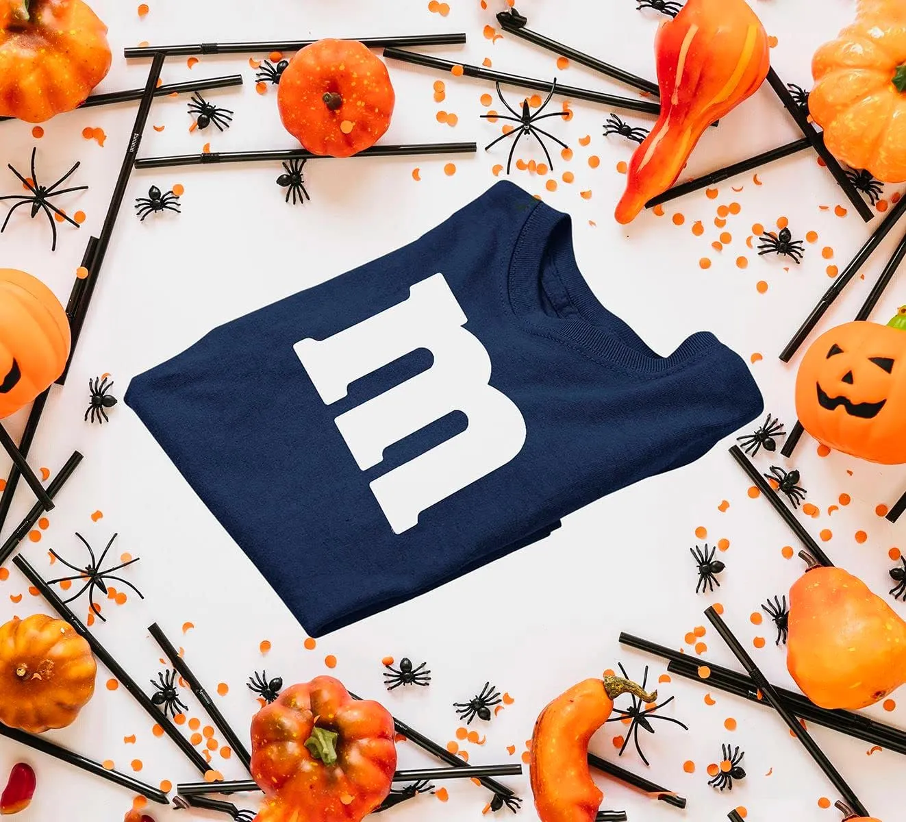 Veracco Letter M Halloween Costumes Youth T_Shirt Funny Halloween Team Group T-Shirt
