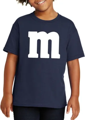 Veracco Letter M Halloween Costumes Youth T_Shirt Funny Halloween Team Group T-Shirt