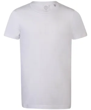 White - Kids longline T with dipped hem